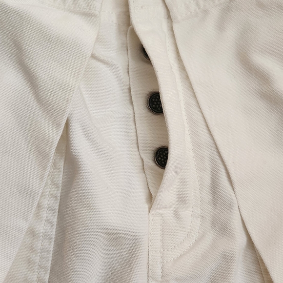 Free People Wide Leg White Button Pants - Picture 9 of 9